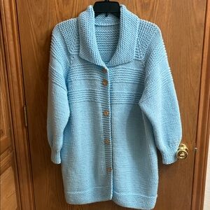 Source Unknown Light Blue Knit Cardigan
